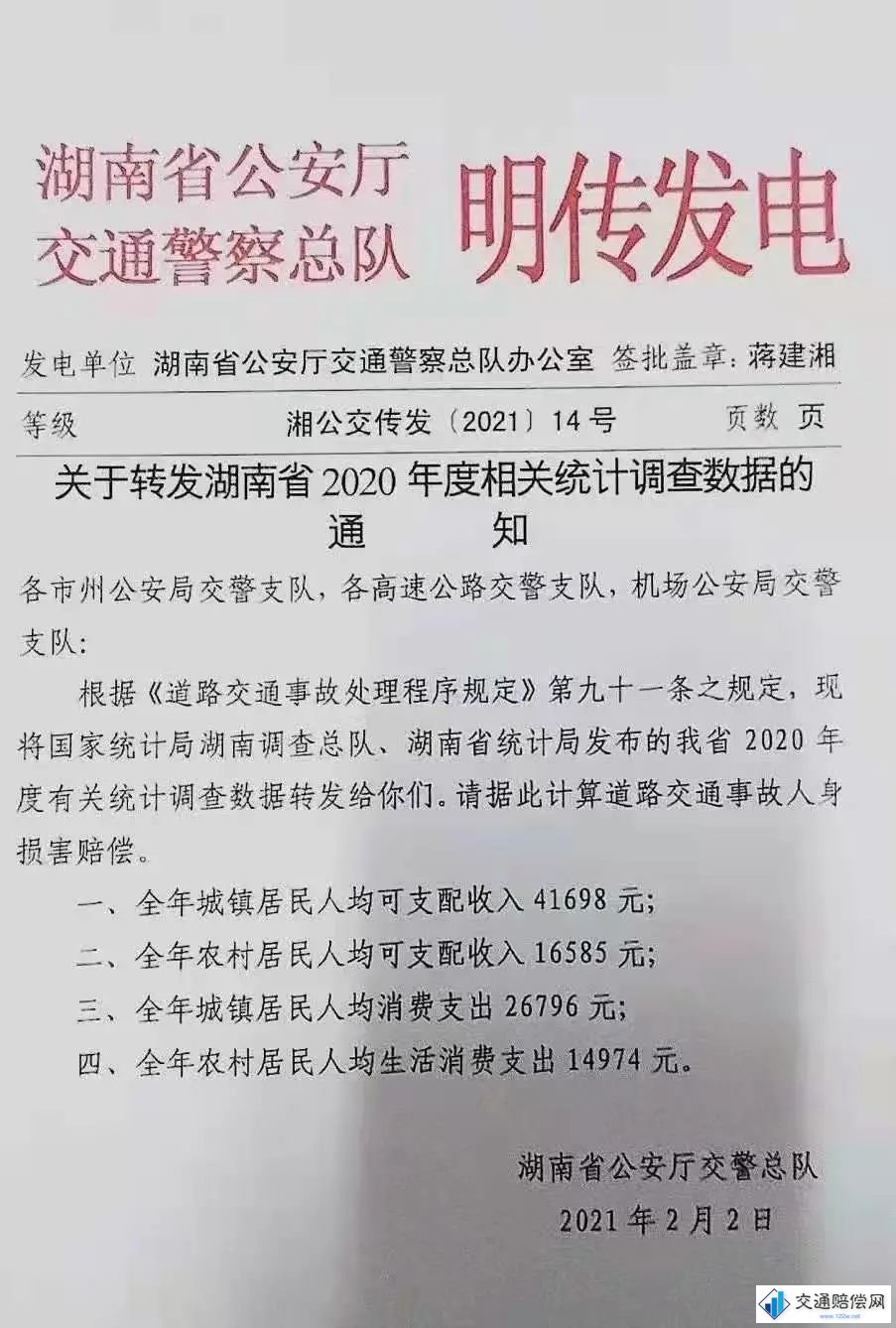 湖南省公安厅交通警察总队关于转发湖南省2020年度相关平均工资统计调查数据的通知 湖南省公安厅交通警察总队关于转发湖南省2020年度相关平均工资统计调查数据的通知